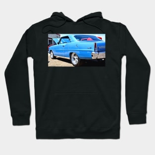 Blue Chevy Nova Hot Rod Hoodie